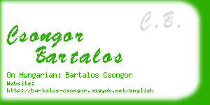 csongor bartalos business card